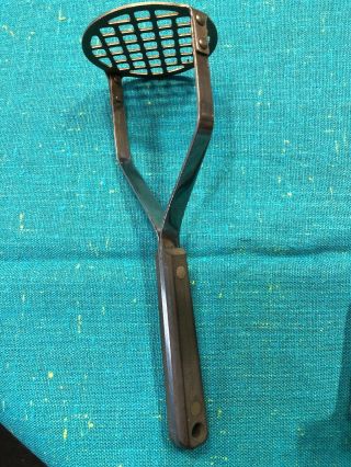 Vintage Flint Arrowhead Stainless Steel Potato Masher With Riveted Handle 9 1/2”