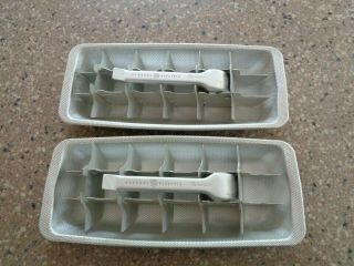 Vintage 1950s Set Of 2 General Electric Aluminum Ice Cube Tray