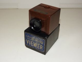 Vintage Chromat - O - Scope Wooden Slide Viewer W/ Box