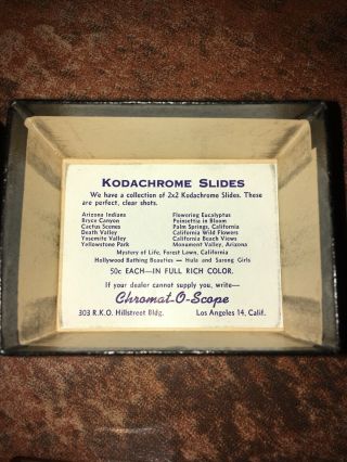 Vintage Chromat - O - Scope Wooden Slide Viewer W/ Box 5