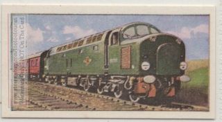 1956 English Electric 2,  000 H.  P.  Diesel Electric Locomotive Vintage Trade Card