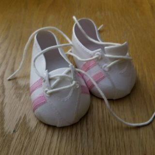 Vintage Cabbage Patch Kids Pink S Tripe Doll Shoes Cpk Plastic