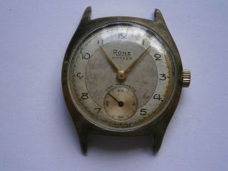 Vintage Gents Wristwatch Rone Mechanical Watch Spares Swiss Made