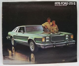 1978 Ford Ltd Ii Automobile Car Advertising Sales Brochure Vintage August 1977