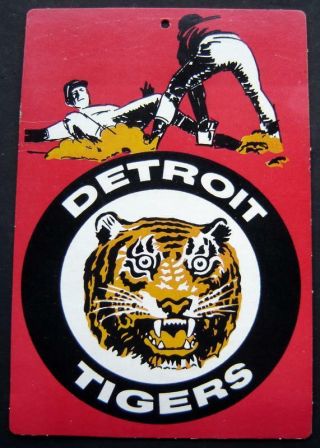 Vintage 1974 Fleer Detroit Tigers Baseball Big Sign Cardboard