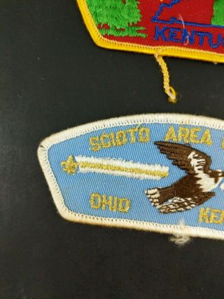 Vintage Boy Scout Patches Blue Grass Scioto Council Shoulder Strip Kentucky Camp 2