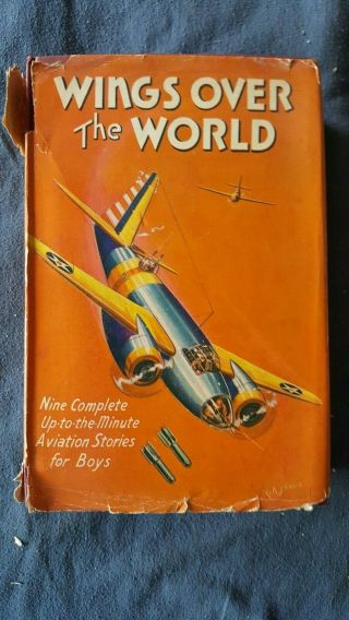 Vintage 1942 Wings Over The World Book Hc Dj Leo Margulies Hampton Publishing