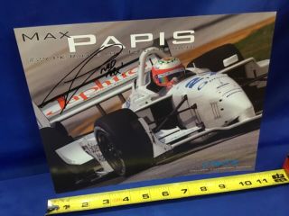 Indianapolis Indy 500 Hand Signed Max Papis Mad Max Vintage Cart Hero Card 1