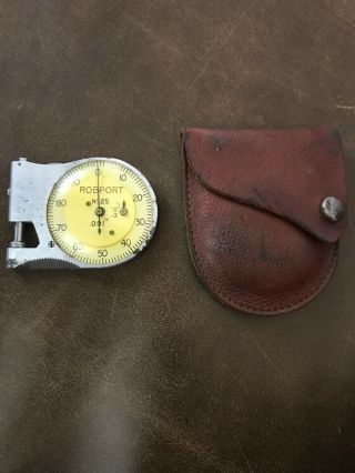 Vintage Bc Ames Robport Pocket Thickness Gauge Measure Tool No 25 001 Caliper