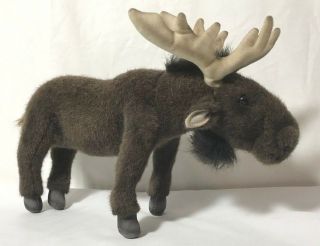 Hansa 12 " Plush Moose Stuffed Animal No Tag Vintage 1999