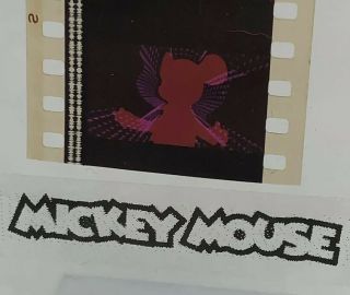 Vintage Disney Movie Film Strip 5 Cells Mickey Mouse 50th Birthday Silhouette