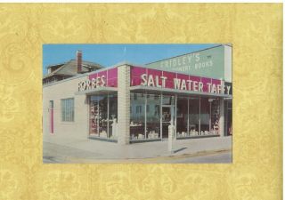 Va Virginia Beach 1950 - 60s Vintage Postcard Forbes Salt Water Taffy Virginia