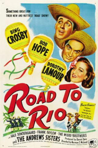 Road To Rio Bing Crosby Vintage Movie Poster Print 2
