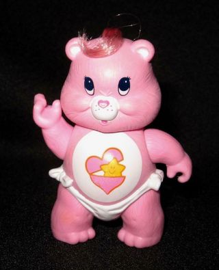 Vintage Kenner Poseable Baby Hugs Care Bear 3.  5 " Pvc Toy Figure 1984 Diaper
