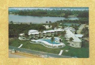 Fl Palm Beach 1950 - 60s Vintage Postcard La Coquille Pub By Van Durand Florida