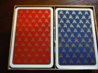 Vintage 1980’s Brooks Brothers Logo 2 - deck (Blue/Red) Boxed Playing Card Set VGC 2