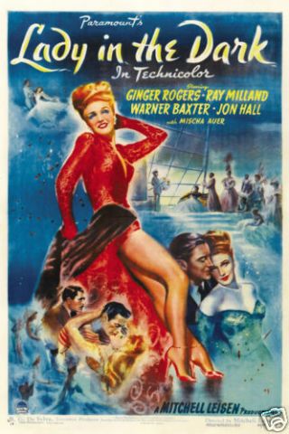 Lady In The Dark Ginger Rogers Vintage Movie Poster 3