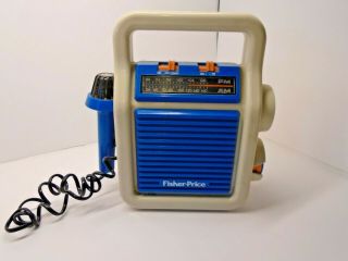 Fisher Price Vintage 1984 Sing Along Am/fm Radio Speaker Microphone 3805