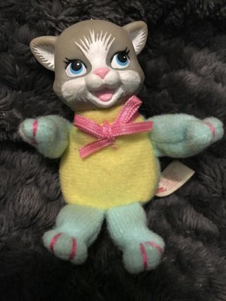 Teeny Tiny Tumbles Surprise Gray Grey Kitten Cat Doll,  Vintage 90s 1996,  Toy Biz
