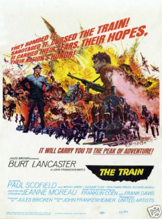 The Train Burt Lancaster Vintage Movie Poster Print