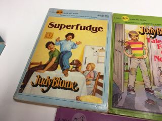Vintage 1980’s Judy Blume Paperback Book Box Set Blubber Superfudge Margaret 3