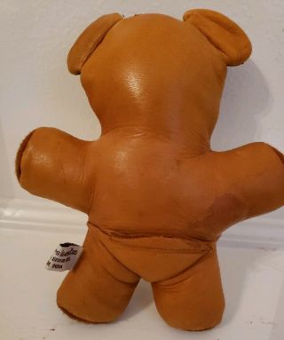 Vintage Sandy Vohr ' s Leather Zoo U.  S.  A.  Made Leather Bear 4