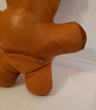 Vintage Sandy Vohr ' s Leather Zoo U.  S.  A.  Made Leather Bear 5