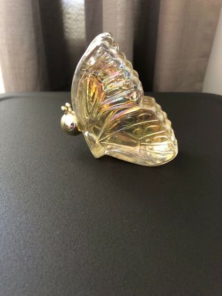 Vintage Avon Perfume Bottle Iridescent Glass Butterfly Occur Cologne Full