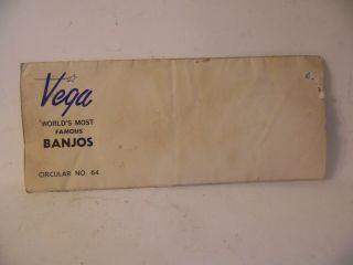 Vintage Vega Banjo Advertising Brochure Estate Find