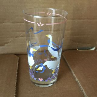 Anchor Hocking Drinking Glass Tumbler Country Goose Geese Vintage