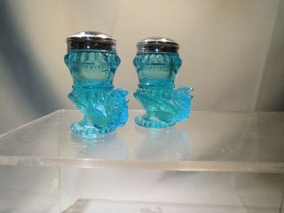 Vintage Degenhart Light Blue Bird Salt/pepper Shakers.  Marked.