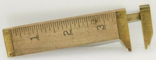 Vintage Stanley No.  136 Boxwood & Brass Caliper Rule (INV H569) 2