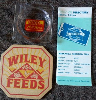 3 Vintage Seed & Feed Items.  Moorman 