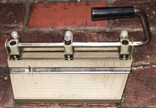 Vintage Boston 3 Hole Punch - Hunt Manufactoring Co (heavy Duty Punch)