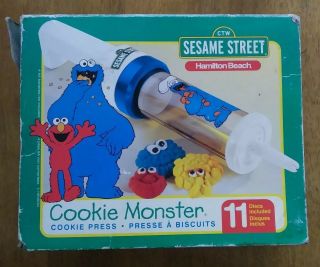 Vintage Sesame Street Cookie Monster Cookie Press Hamilton Beach