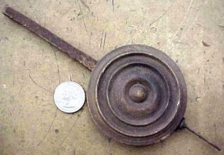 Vintage Wood Clock Pendulum - 2 7/8 " Bob 7 3/4 " Long