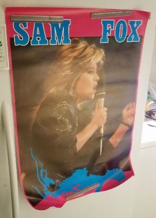 Samantha Fox Poster 1987 Rare Vintage Collectible Oop Hot Model Sam Fox Display