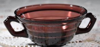 Vintage Hazel - Atlas Moderntone Cream Soup Bowl Amethyst Depression Glass