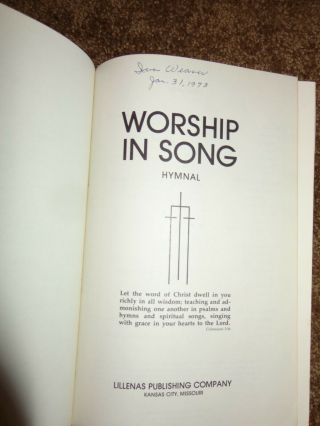 OLD VINTAGE 1972 WORSHIP IN SONG NAZARENE HYMNAL HARDBACK MUSIC CHURCH HYMN BOOK 3