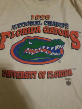 Vintage Florida Gators Shirt Xl 1996 National Champions Sugar Bowl Schedule Uf