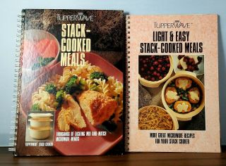 Vintage Tupperware Stack Cook Meals Microwave Cookbooks Spiral