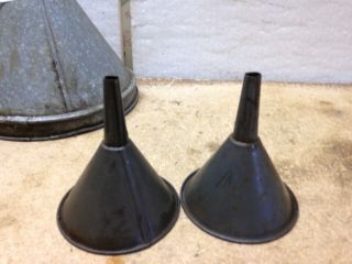 Vintage Gas and oil Funnels 9” Tall and 4 1/2” Tall Bundle of 3 2