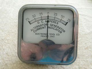 Vintage Alternator Current Generator Indicator Dc Amps.  Electronic Tool Co.