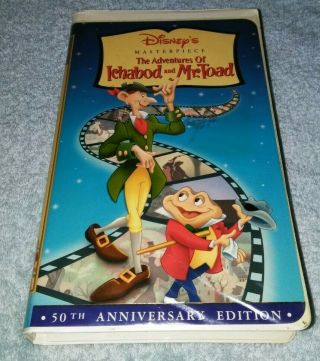The Adventures Of Ichabod And Mr.  Toad 50th Anniversary Edition Vhs Vintage