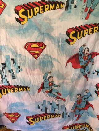 Vintage 1978 DC Comics Superman Twin Flat Top Sheet 2