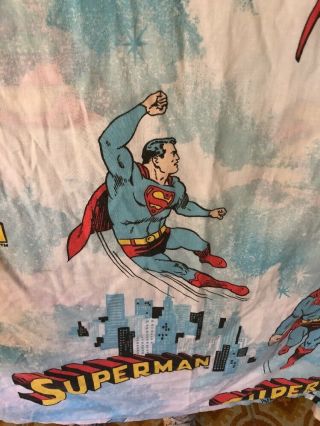Vintage 1978 DC Comics Superman Twin Flat Top Sheet 3