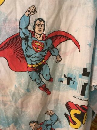 Vintage 1978 DC Comics Superman Twin Flat Top Sheet 5