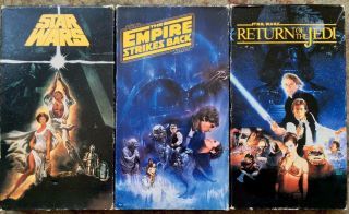 Star Wars Vhs Trilogy Cut Vintage Empire Strikes Back Return Of Jedi