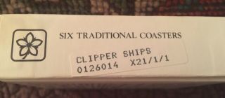 Vintage Pimpernel Coasters Nautical Clipper Ships 4.  25” Set Of 6 5
