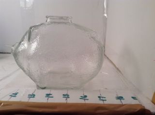 Vintage Clear Glass Pig Piggy Bank 4 Inches Long